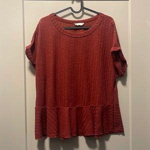 Burgundy top